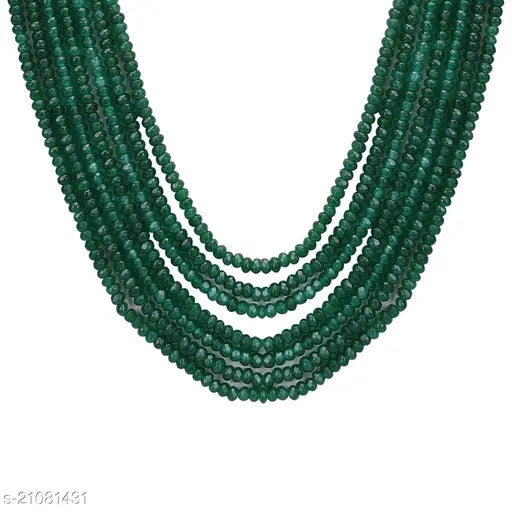 Lustrelia Layered Multicolor Green Onyx Beaded Necklace