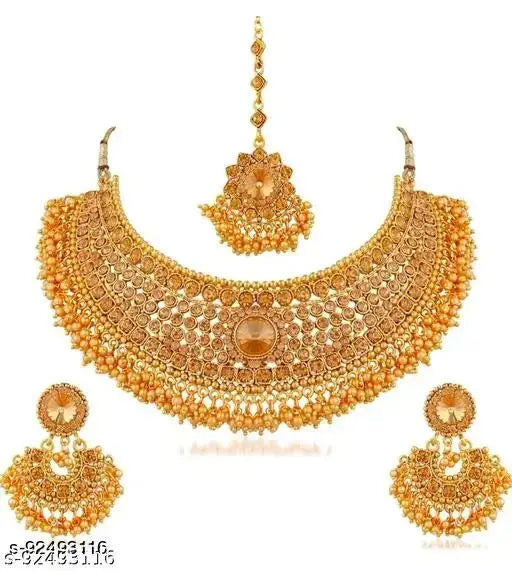 Lustrelia Gold-Plated Choker Set with LCT Austrian Diamonds