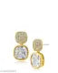 Lustrelia NEZE Cushion-Cut CZ Bezel Drop Earrings