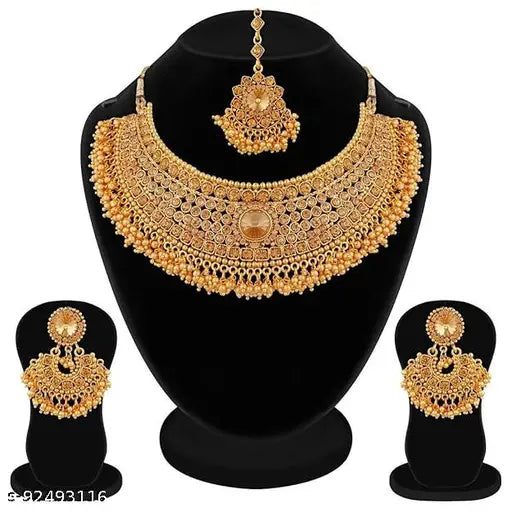 Lustrelia Gold-Plated Choker Set with LCT Austrian Diamonds